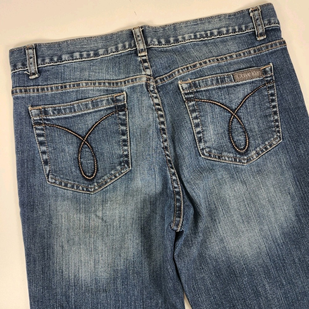 Womens Calvin Klein Jeans Mid Rise Boot Cut Size 30/10 Medium Wash Hemmed to 28" - Picture 5 of 13